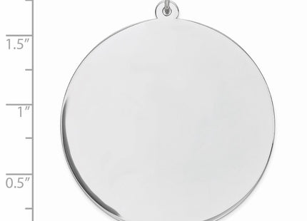 Sterling silver disc charm, another view