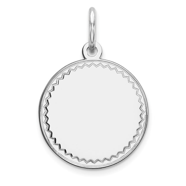 Sterling silver disc charm