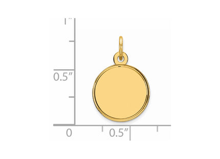 Sterling silver disc charm, another view