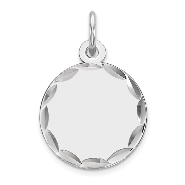 Sterling silver disc charm