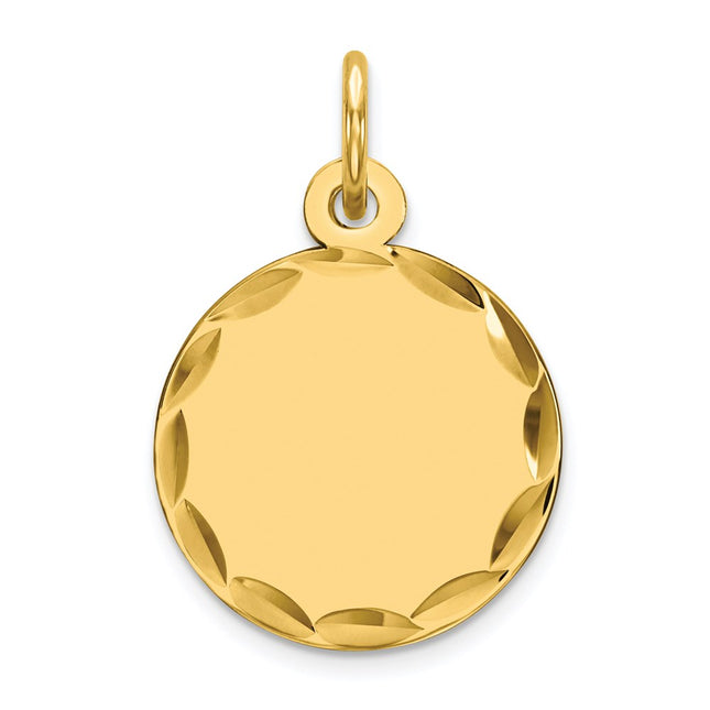Sterling silver disc charm
