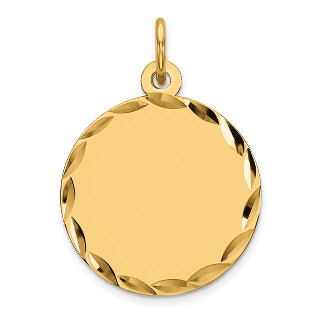 Sterling silver disc charm