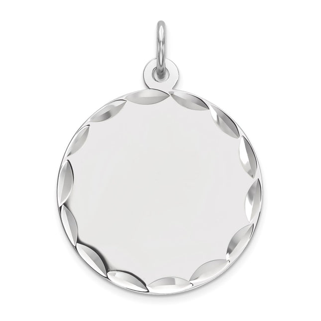 Sterling silver disc charm
