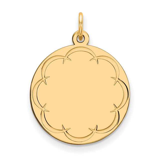 Sterling silver disc charm