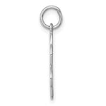 Sterling Silver Rh-plt Engravable Polished Front/Satin Back Disc Charm view 3