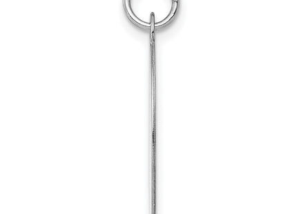 Sterling Silver Rhod-plate Eng. Oval Polish Front/Back Disc Charm, 26 x 17mm (18P)