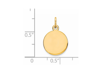 Sterling silver disc charm, another view