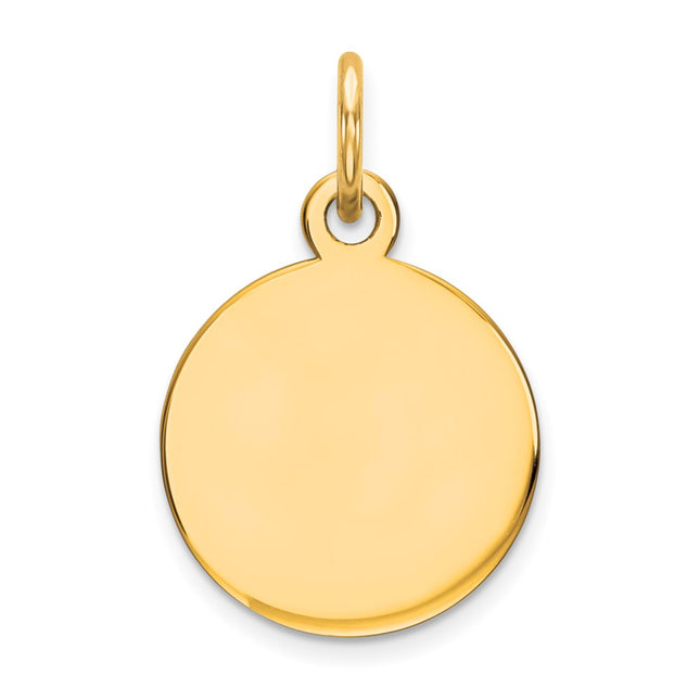 Sterling silver disc charm