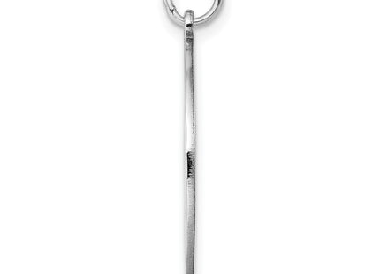 Sterling silver disc charm, alternate view