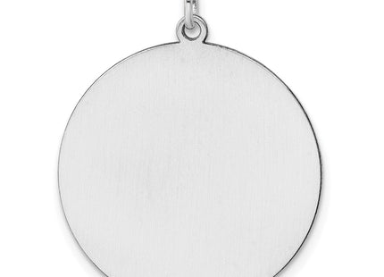 Sterling silver disc charm, further view