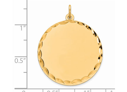 Sterling silver disc charm, another view