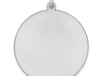 Sterling silver disc charm, further view