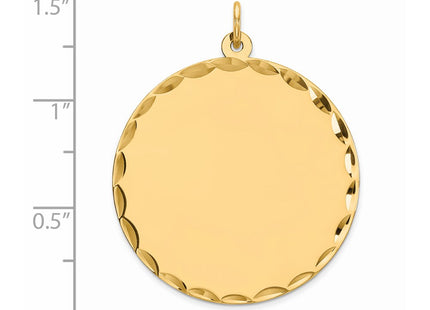 Sterling silver disc charm, another view
