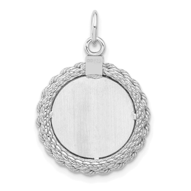 Sterling silver disc pendants & charm, alternate view
