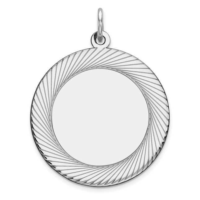 Sterling silver disc charm