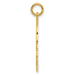 Gold Plated Sterling Silver Facing Left Engravable Boy Head Charm, Satin Back, 1.27mm Thick, 32 x 21mm view