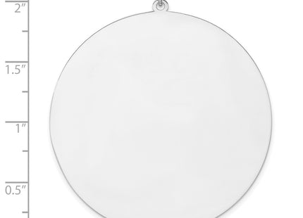 Sterling silver disc charm, another view