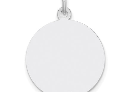 Sterling silver disc charm, alternate view