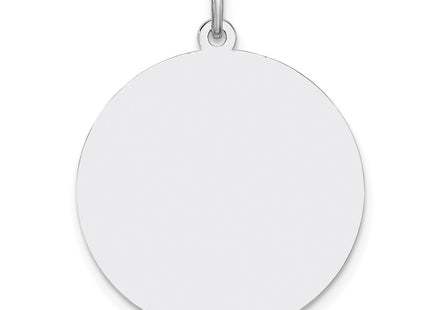 Sterling silver disc charm, alternate view