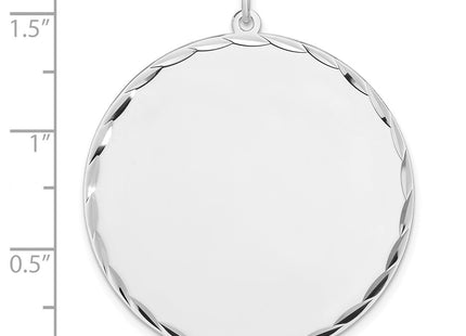 Sterling silver disc charm, another view