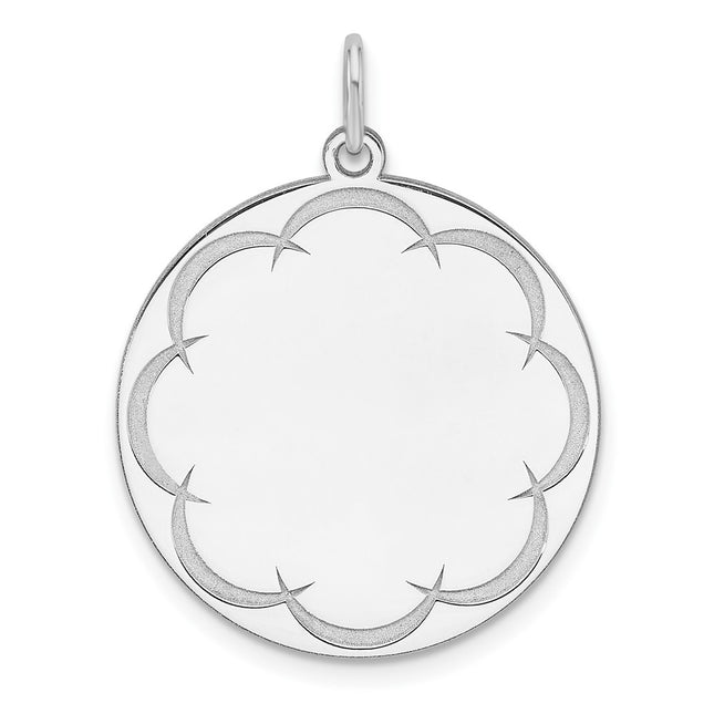 Sterling silver disc charm