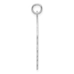 Sterling Silver Facing Right Engravable Boy Head Charm, Satin Back, 0.69mm Thick, 33 x 25.5mm view