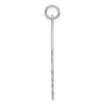 Sterling Silver Facing Left Engravable Boy Head Charm, Satin Back, 0.69mm Thick, 33.75 x 25.3mm view