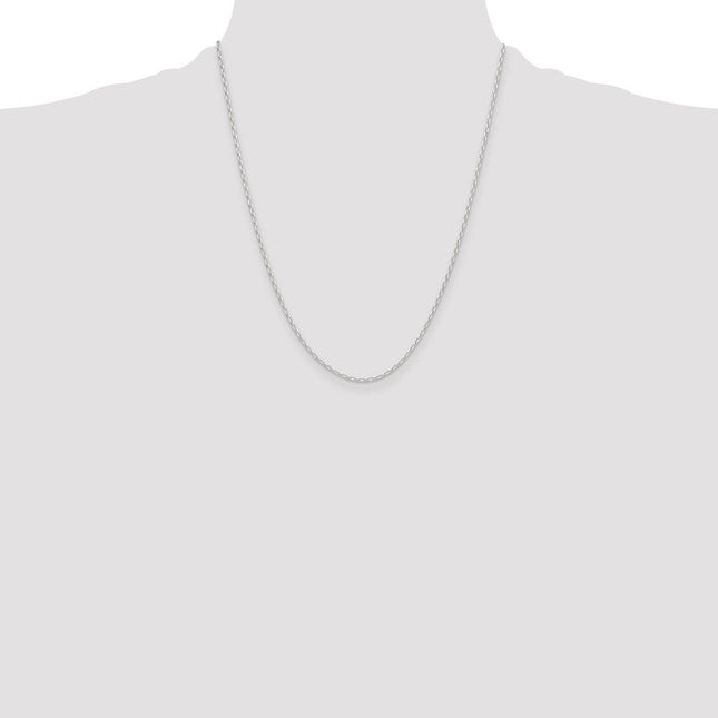 Sterling Silver Polished and D/C Mariner Link Chain, 9 x 1.75mm