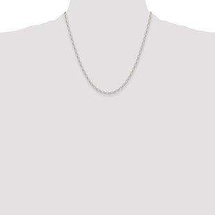 Sterling Silver Polished and D/C Mariner Link Chain