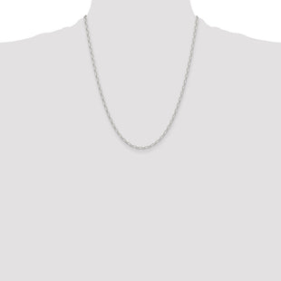 Sterling Silver Polished and D/C Mariner Link Chain