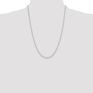 Sterling Silver Polished and D/C Mariner Link Chain