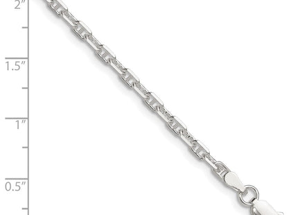 Sterling Silver Polished and D/C Mariner Link Bracelet
