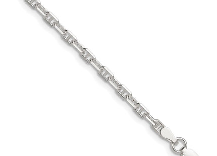 Sterling Silver Polished and D/C Mariner Link Chain