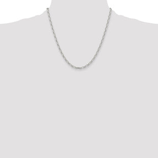 Sterling Silver Polished and D/C Mariner Link Chain (Style QMA100-20)