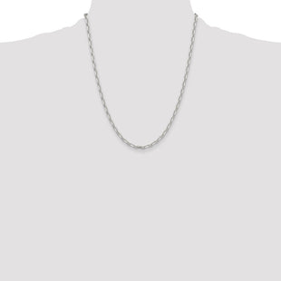 Sterling Silver Polished and D/C Mariner Link Chain