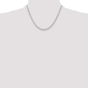 Sterling Silver Polished and D/C Mariner Link Chain