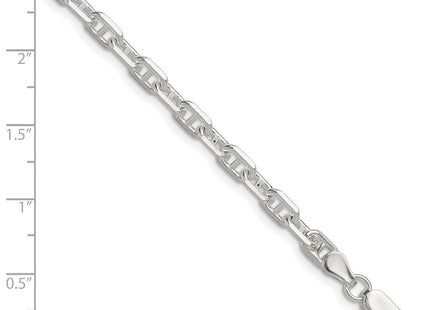 Sterling Silver Polished and D/C Mariner Link Bracelet