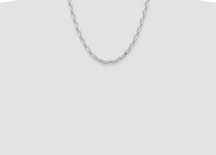 Sterling Silver Polished and D/C Mariner Link Chain