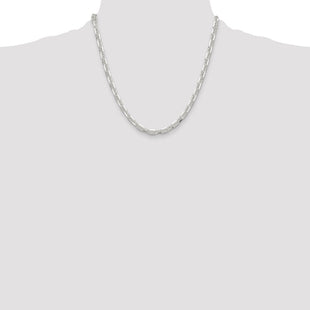 Sterling Silver Polished and D/C Mariner Link Chain