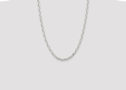 Sterling Silver Polished and D/C Mariner Link Chain