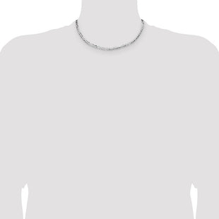 Sterling Silver Lightweight Flat Figaro Chain (Style QMB100-16)