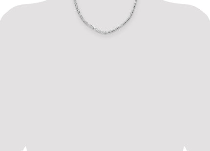 Sterling Silver Lightweight Flat Figaro Chain (Style QMB100-18)