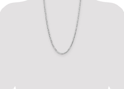 Sterling Silver Lightweight Flat Figaro Chain (Style QMB100-26)