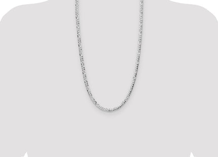 Sterling silver figaro link chain, further view
