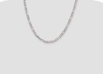 Sterling Silver Lightweight Flat Figaro Chain (Style QMB120-20)