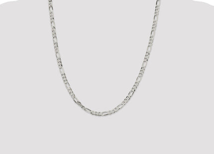 Sterling Silver Lightweight Flat Figaro Chain (Style QMB120-22)