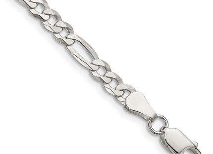 Sterling Silver Lightweight Flat Figaro Chain (Style QMB120-8)