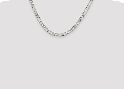 Sterling Silver Lightweight Flat Figaro Chain (Style QMB150-18)
