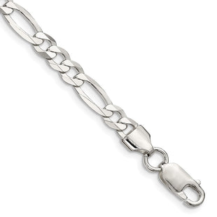 Sterling Silver Lightweight Flat Figaro Chain (Style QMB150-8)