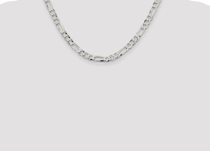 Sterling Silver Lightweight Flat Figaro Chain (Style QMB180-18)